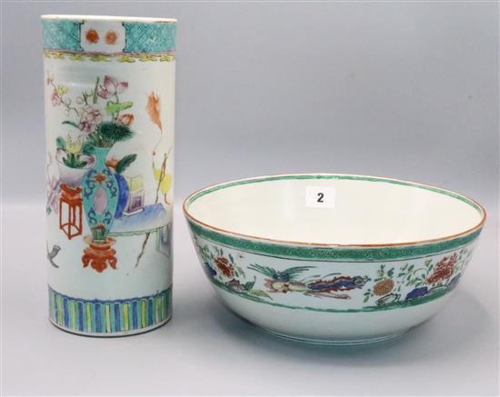 Japanese bowl and Chinese vase